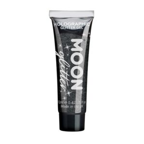 Glitter gel fijn holografisch - zwart - 12ml – sprankelend glittereffect