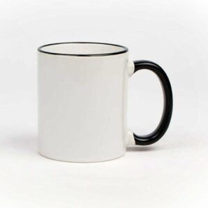Mok met gekleurde rand & oor – helemaal jouw stijl (11oz)